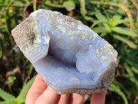 Natural Blue Lace Agate Geodes x 4 From Nsanje, Malawi