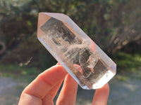 Polished Mixed Inclusion Quartz Crystals including Specular Hematite x 4 From Madagascar - Toprock Gemstones and Minerals 