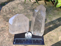 Polished Mixed Inclusion Quartz Crystals including Specular Hematite x 4 From Madagascar - Toprock Gemstones and Minerals 