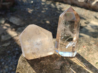 Polished Mixed Inclusion Quartz Crystals including Specular Hematite x 4 From Madagascar - Toprock Gemstones and Minerals 