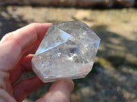 Polished Mixed Inclusion Quartz Crystals including Specular Hematite x 4 From Madagascar - Toprock Gemstones and Minerals 