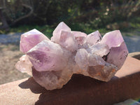 Natural Jacaranda Amethyst Quartz Cluster x 2 From Mumbwa, Zambia - Toprock Gemstones and Minerals 