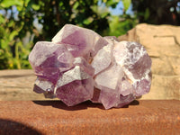 Natural Jacaranda Amethyst Quartz Cluster x 2 From Mumbwa, Zambia - Toprock Gemstones and Minerals 