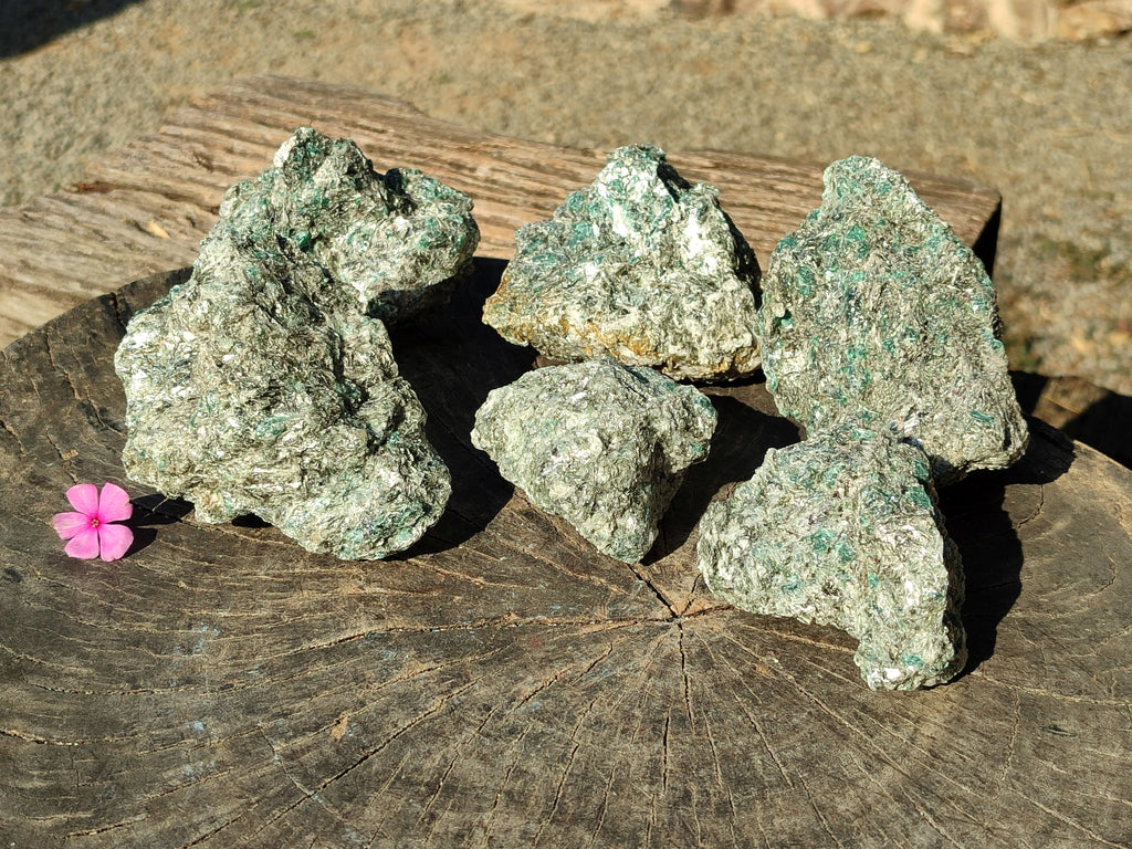 Natural Emerald Mica In Matrix Cobbed Specimens x 6 From Mutoko, Zimbabwe - Toprock Gemstones and Minerals 