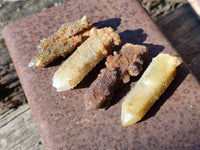 Natural Golden Limonite Fairy Spirit Quartz Single Crystals x 70 From South Africa