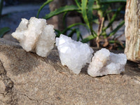 Natural Drusy Quartz and Drusy Quartz Coated Calcite Pseudomorph Crystals x 20 From Lesotho - Toprock Gemstones and Minerals 