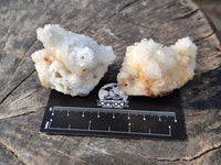Natural Drusy Quartz and Drusy Quartz Coated Calcite Pseudomorph Crystals x 20 From Lesotho - Toprock Gemstones and Minerals 