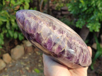 Polished Chevron Amethyst Standing Free Form x 1 From Ankazobe, Madagascar - Toprock Gemstones and Minerals 