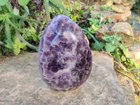 Polished Chevron Amethyst Standing Free Form x 1 From Ankazobe, Madagascar - Toprock Gemstones and Minerals 
