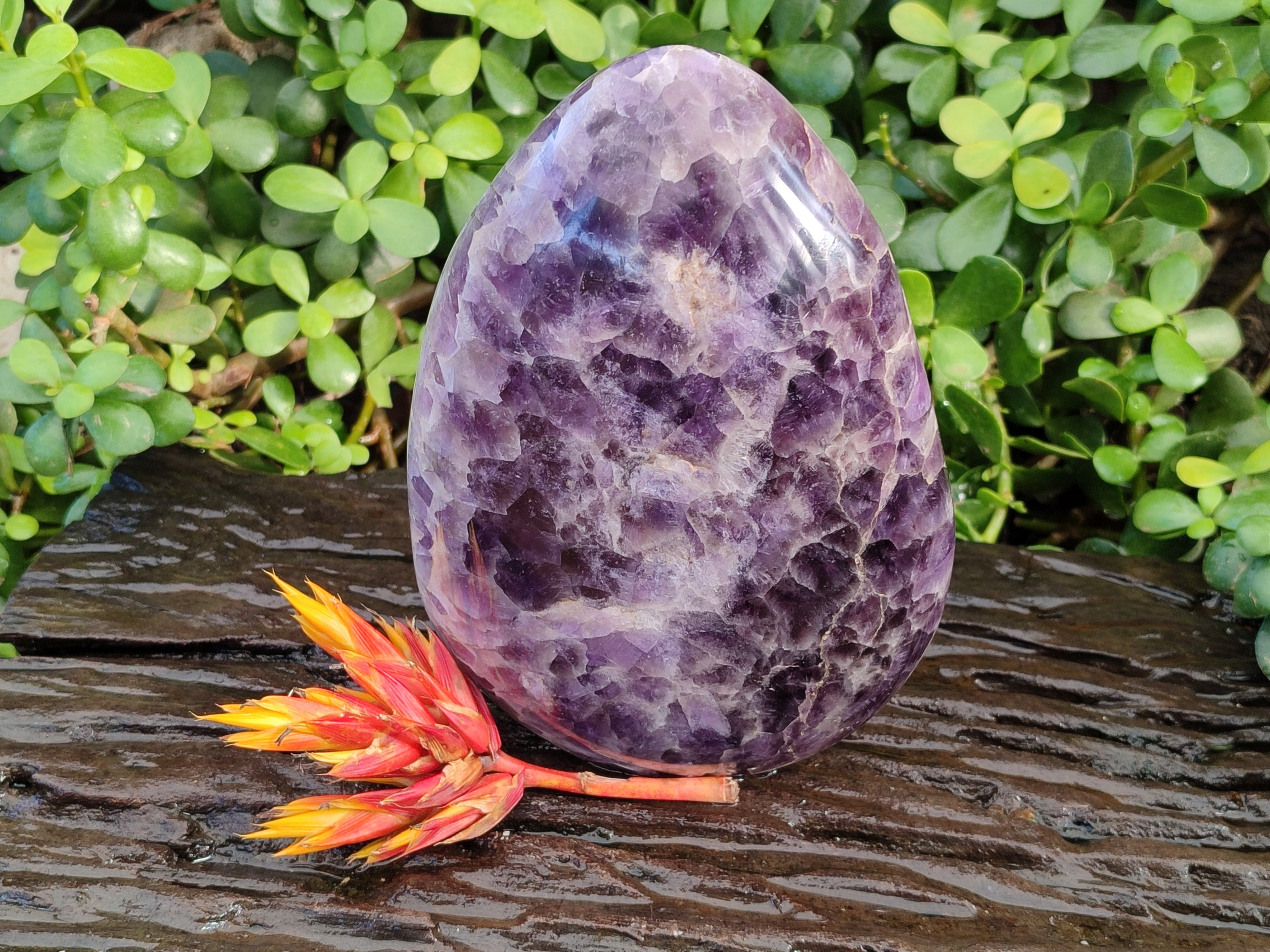 Polished Chevron Amethyst Standing Free Form x 1 From Ankazobe, Madagascar - Toprock Gemstones and Minerals 
