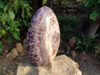 Polished Chevron Amethyst Standing Free Form x 1 From Ankazobe, Madagascar - Toprock Gemstones and Minerals 
