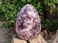 Polished Chevron Amethyst Standing Free Form x 1 From Ankazobe, Madagascar - Toprock Gemstones and Minerals 