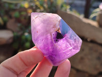 Polished Window Amethyst Quartz Points x 6 From Akansobe, Madagascar - Toprock Gemstones and Minerals 