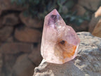 Polished Window Amethyst Quartz Points x 6 From Akansobe, Madagascar - Toprock Gemstones and Minerals 