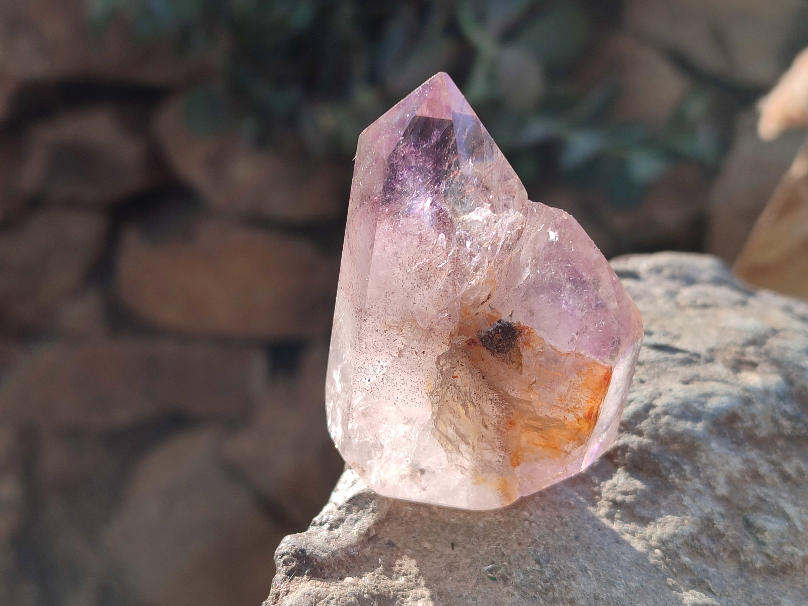 Polished Window Amethyst Quartz Points x 6 From Akansobe, Madagascar - Toprock Gemstones and Minerals 