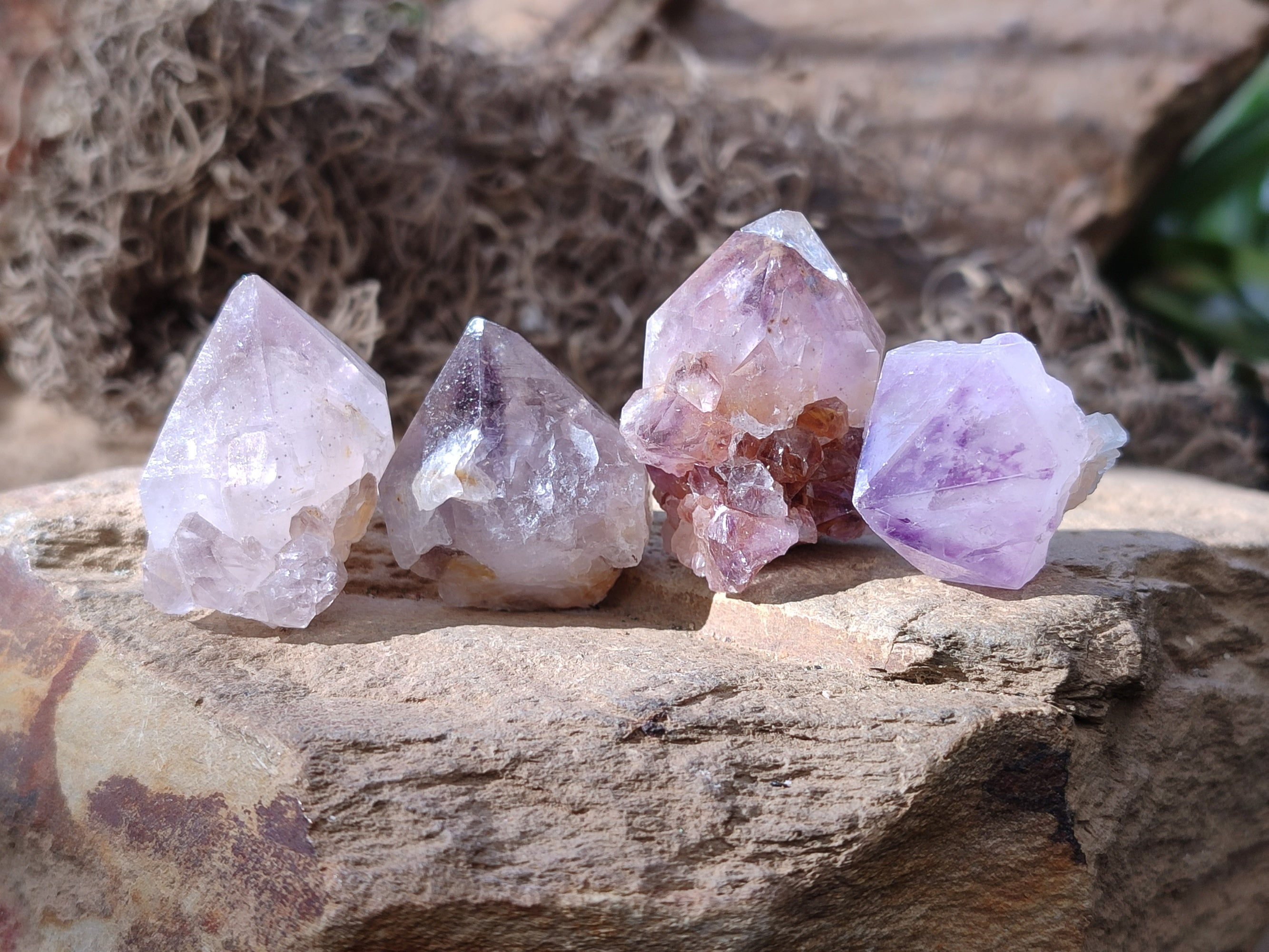 Natural Sunburst Amethyst Spirit Quartz Single Crystals x 63 From South Africa - Toprock Gemstones and Minerals 