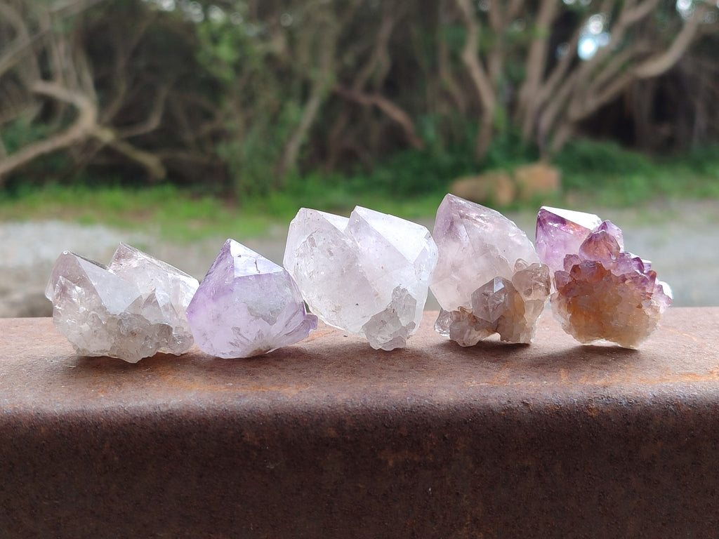 Natural Sunburst Amethyst Spirit Quartz Single Crystals x 63 From South Africa - Toprock Gemstones and Minerals 