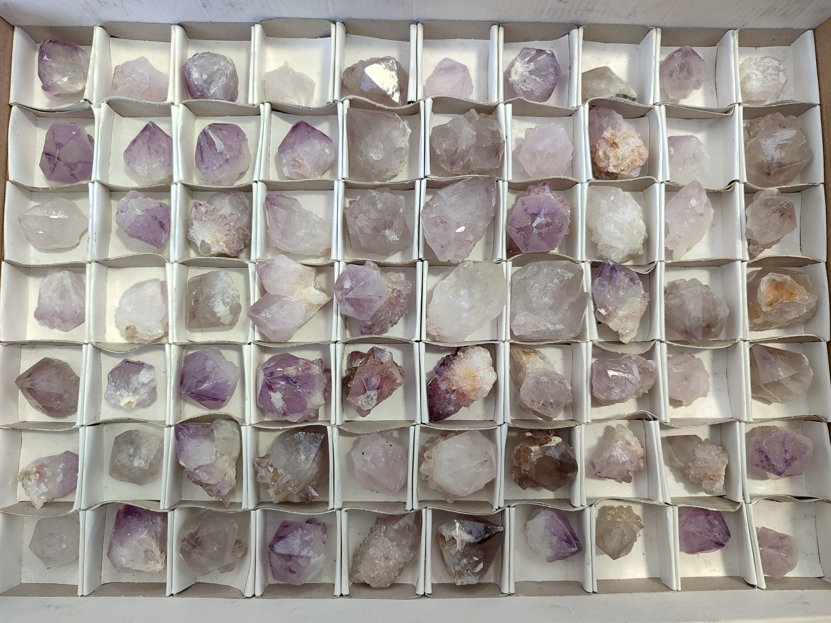 Natural Sunburst Amethyst Spirit Quartz Single Crystals x 63 From South Africa - Toprock Gemstones and Minerals 