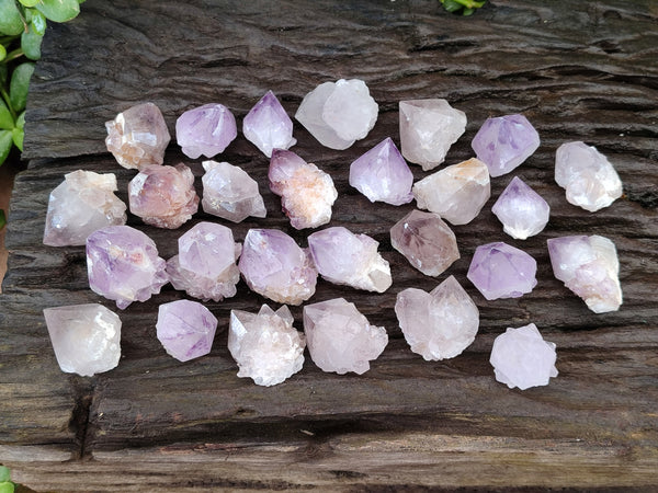 Natural Sunburst Amethyst Spirit Quartz Single Crystals x 63 From South Africa