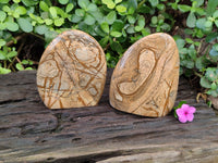 Polished Picture Stone Jasper Standing Free Forms x 2 From Ais-Ais, Namibia - Toprock Gemstones and Minerals 