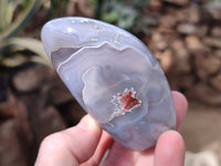 Polished Sashe River Agate Standing Free Forms x 7 From Zimbabwe