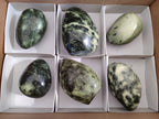 Polished Leopard Stone Standing Free Forms and Free Forms x 6 From Zimbabwe - Toprock Gemstones and Minerals 