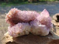 Natural Sunburst Amethyst Spirit Quartz Clusters x 2 From South Africa - Toprock Gemstones and Minerals 