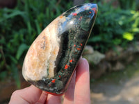 Polished Bloodstone Standing Free Forms x 2 From Swaziland