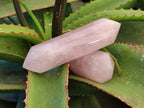 Polished Double Terminated Rose Quartz Points x 6 Ambatondrazaka, Madagascar - Toprock Gemstones and Minerals 