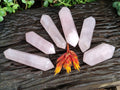 Polished Double Terminated Rose Quartz Points x 6 Ambatondrazaka, Madagascar - Toprock Gemstones and Minerals 