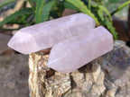 Polished Double Terminated Rose Quartz Points x 6 Ambatondrazaka, Madagascar - Toprock Gemstones and Minerals 