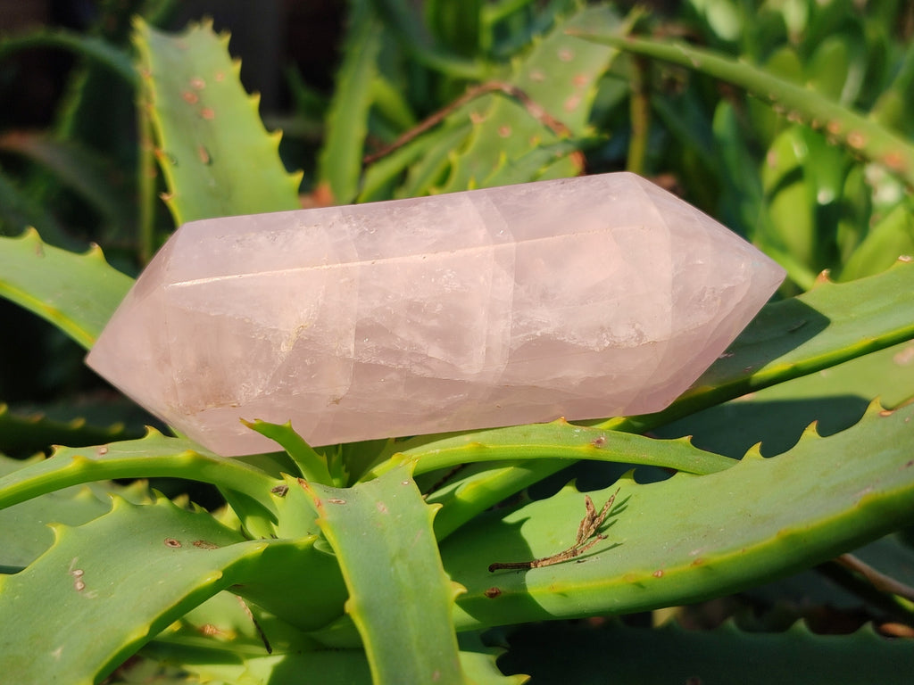 Polished Double Terminated Rose Quartz Points x 6 Ambatondrazaka, Madagascar - Toprock Gemstones and Minerals 