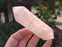 Polished Double Terminated Rose Quartz Points x 6 Ambatondrazaka, Madagascar