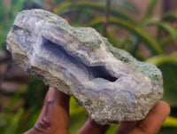 Natural Blue Lace Agate Geode Specimens x 4 From Nsanje, Malawi - Toprock Gemstones and Minerals 