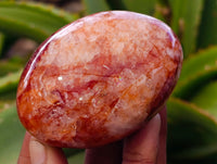 Polished Red Hematoid Quartz Palm Stones x 12 From Madagascar - Toprock Gemstones and Minerals 