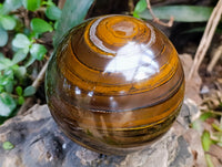 Polished XL Golden River Tigers Eye Sphere x 1 From Prieska, South Africa