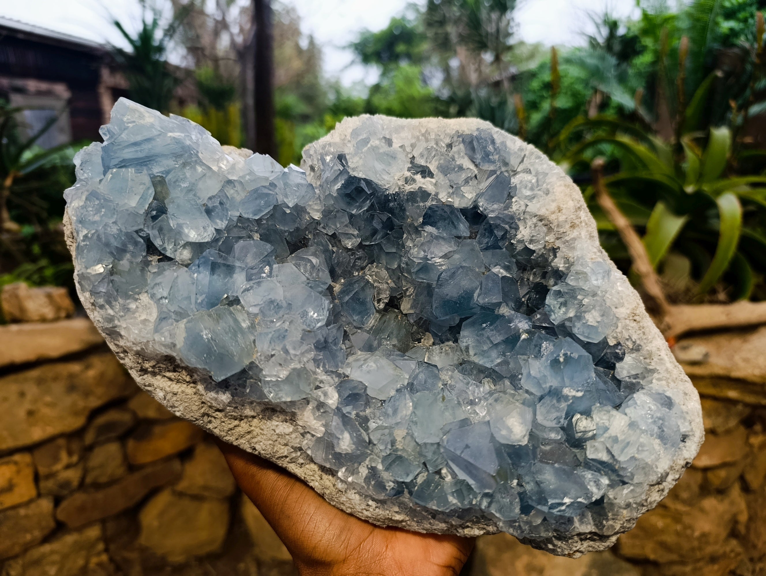 Natural Large Celestite Geode Specimen x 1 From Sakoany, Madagascar - Toprock Gemstones and Minerals 