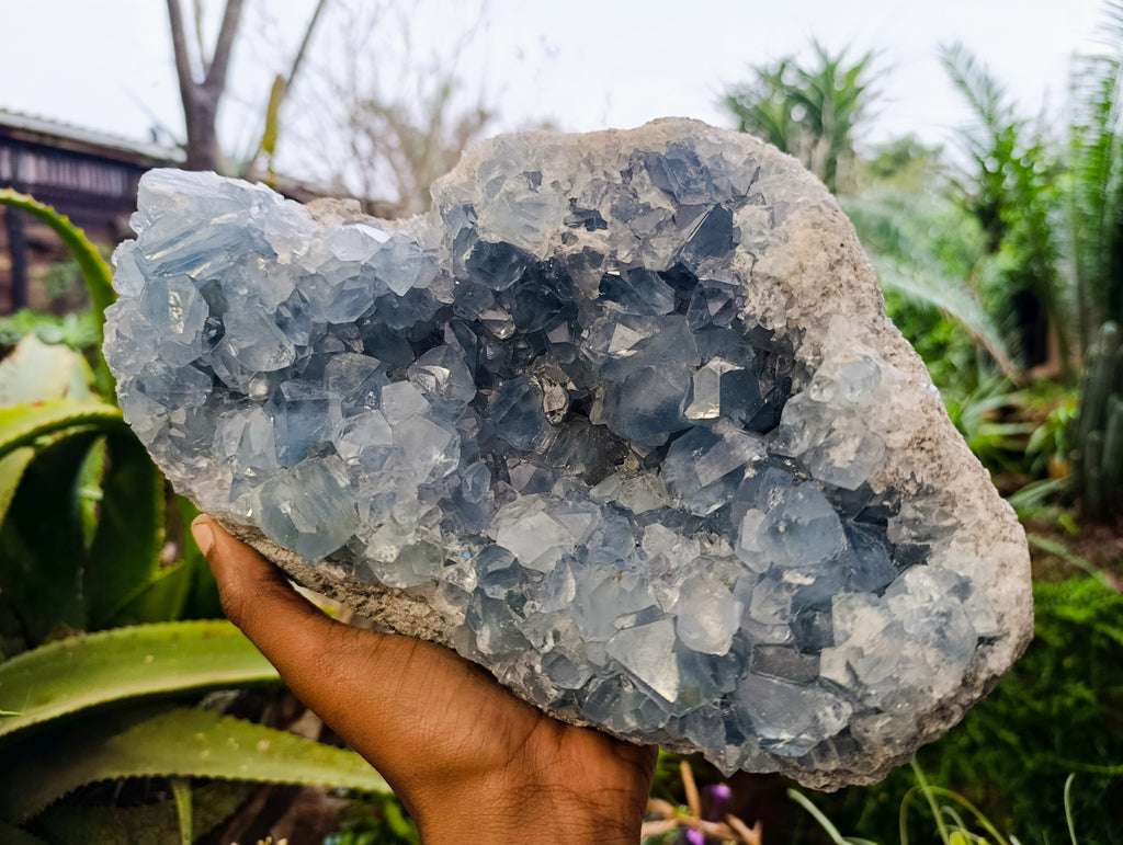 Natural Large Celestite Geode Specimen x 1 From Sakoany, Madagascar - Toprock Gemstones and Minerals 
