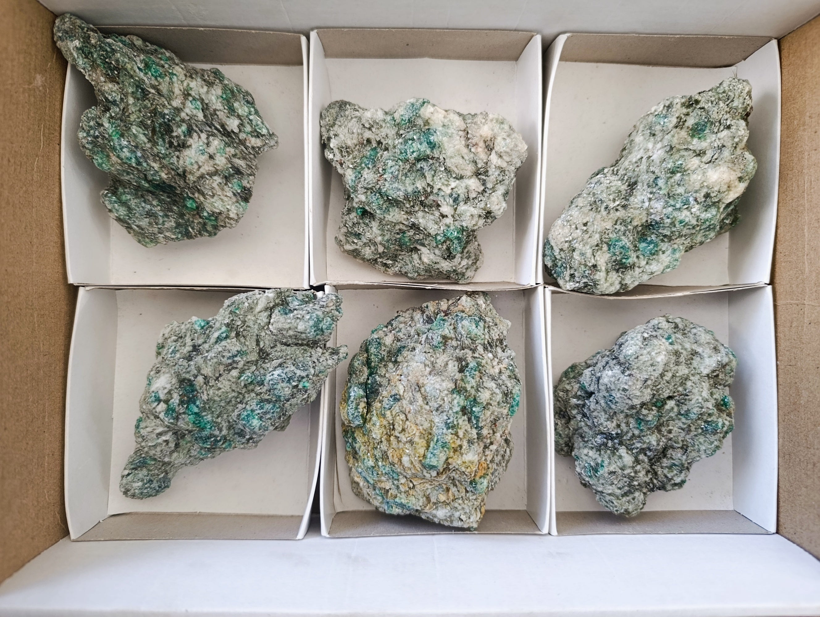 Natural Emerald Mica In Matrix Cobbed Specimens x 6 From Mutoko, Zimbabwe - Toprock Gemstones and Minerals 
