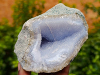 Natural Blue Lace Agate Geode Specimens x 6 From Nsanje, Malawi