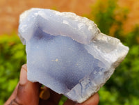 Natural Blue Lace Agate Geode Specimens x 6 From Nsanje, Malawi