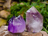 Polished Mixed Inclusion Quartz Crystals Including Rutile x 6 from Madagascar