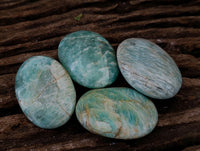 Polished Amazonite Palm Stones x 35 From Zimbabwe