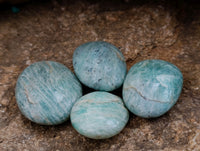 Polished Amazonite Palm Stones x 35 From Zimbabwe