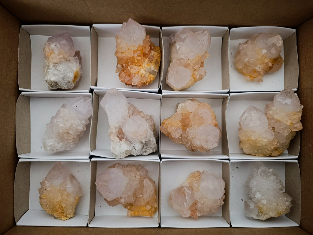 Natural Ametrine Spirit Quartz Clusters x 12 From Boekenhouthoek, South Africa - Toprock Gemstones and Minerals 
