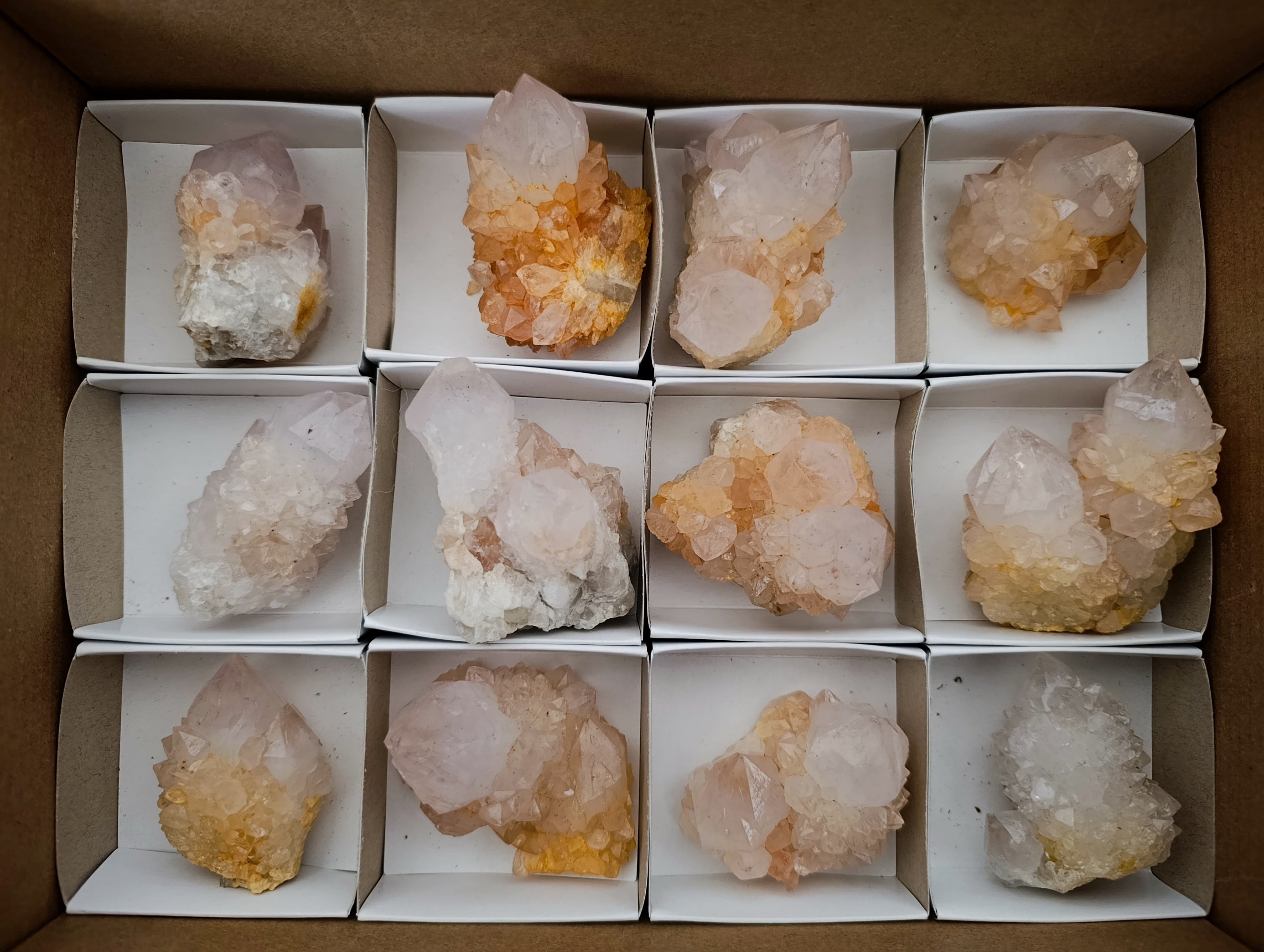 Natural Ametrine Spirit Quartz Clusters x 12 From Boekenhouthoek, South Africa - Toprock Gemstones and Minerals 