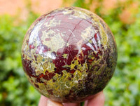 Polished Bastite Dragons Blood Stone Spheres x 2 From Tshipise, South Africa