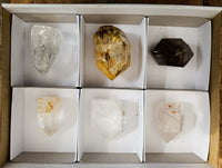 Polished Mixed Inclusion Quartz Crystals x 6 From Madagascar - Toprock Gemstones and Minerals 