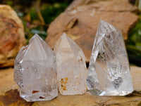 Polished Mixed Inclusion Quartz Crystals x 6 From Madagascar - Toprock Gemstones and Minerals 