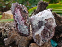Natural Drusy Salrose with Chrysocolla, Malachite and Kaolinite Specimens x 4 From Kakanda, Congo